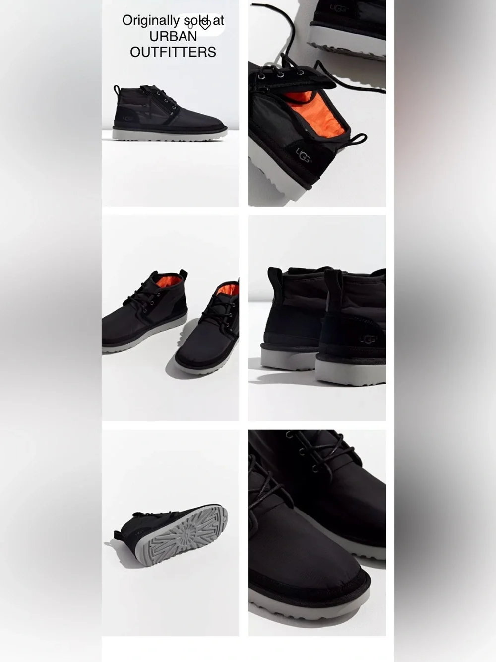 UGG Black Chukka Boots UGG Neumel Zip MLT Black Nylon Boots Urban Outfitters